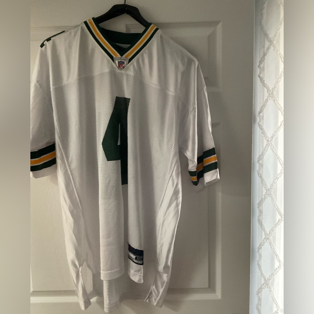 NFL White and Green Men's Jersey